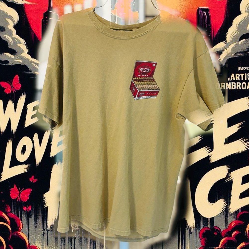 PS blunts tan large prosper blunt streetwear Tee